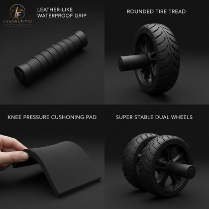 LuxoraFitSA™ Abdominal Roller Kit | Push Up Bar, Jump Rope & Grips – 7-Piece Set