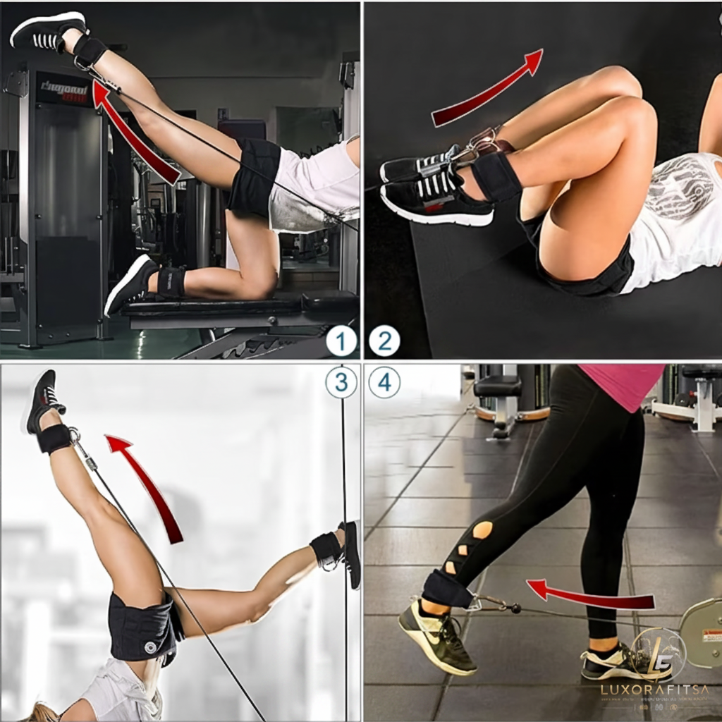 LuxoraFitSA Heavy-Duty Ankle Straps with Double D-Rings™ - 1 Pc