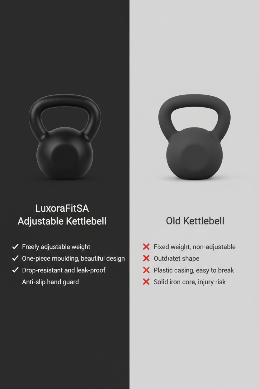 LuxoraFitSA Kettlebell Comparison Card