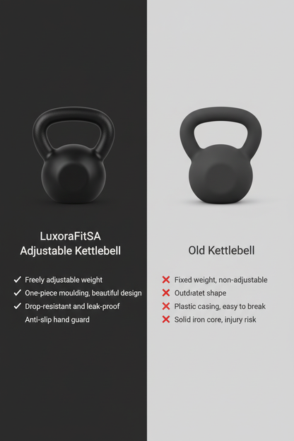 LuxoraFitSA Kettlebell Comparison Card