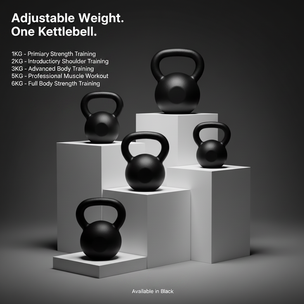 LuxoraFitSA Kettlebell Weight Options 1KG to 6KG