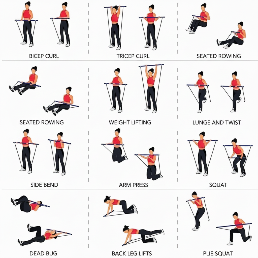 LuxoraFit™ Multifunctional Pilates Bar