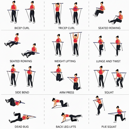 LuxoraFit™ Multifunctional Pilates Bar