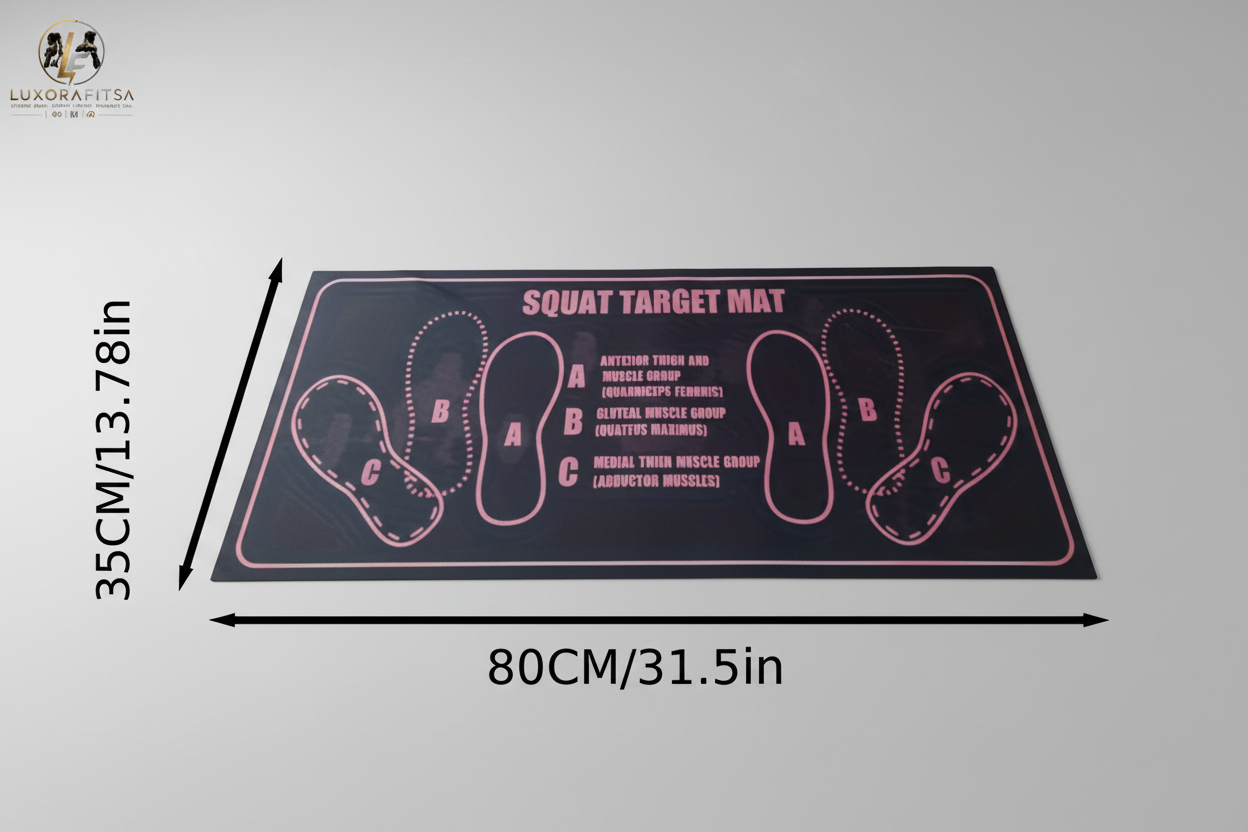 LuxoraFitSA™ Squat Target Mat – Precision Foot Placement Training Mat